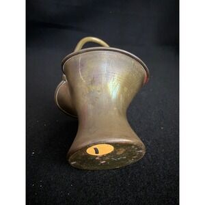 Vintage Solid Brass Flower Basket Vase Mid-Century Modern Decorative MCM Handle